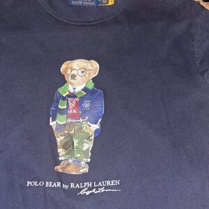 Ralph Lauren Blue Polo Bear Short Sleeve Tee